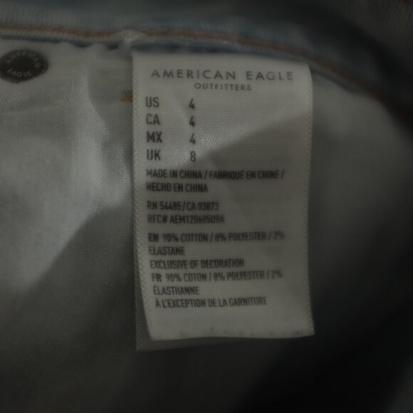 American Eagle light wash next level stretch shorts size 4 - Picture 6 of 7